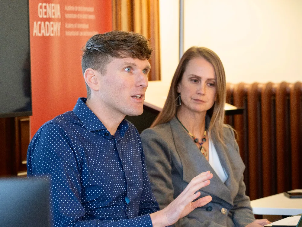 Speaking at a Geneva Academy expert panel